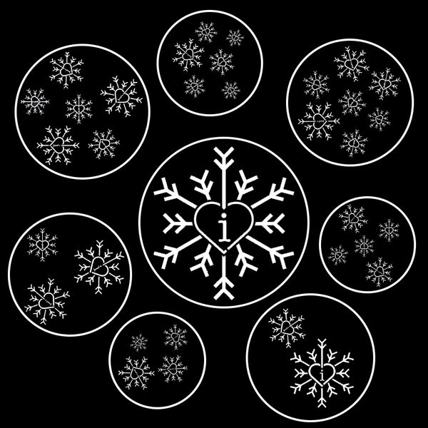 Christmas Heart Snowflake Gobo Series