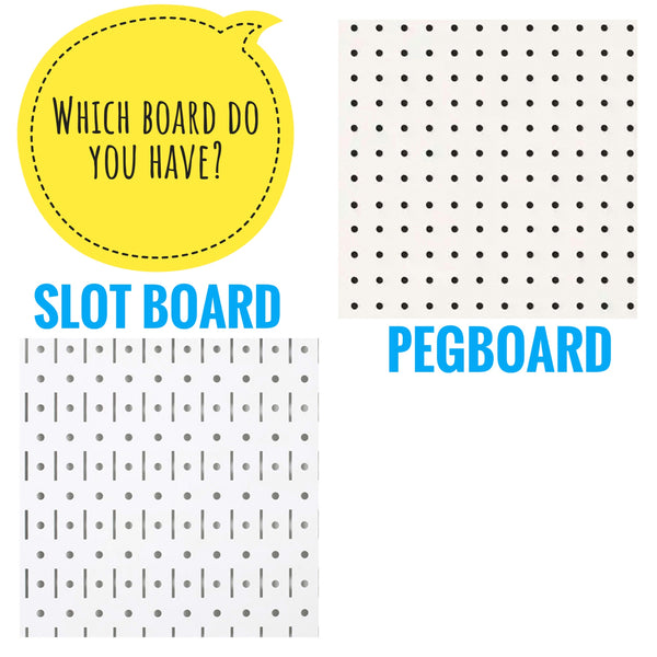 Pegboard vs Slot Board comparison